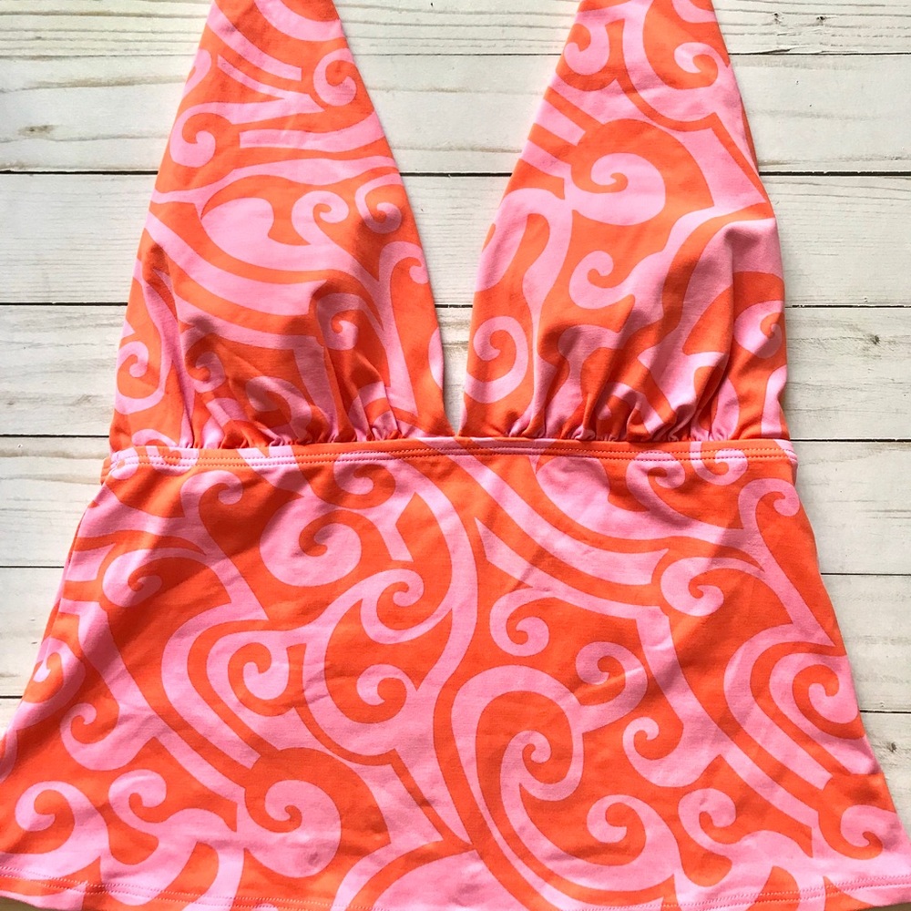 💵5 FOR $25💵 Anne Klein Tankini Top Pink Orange